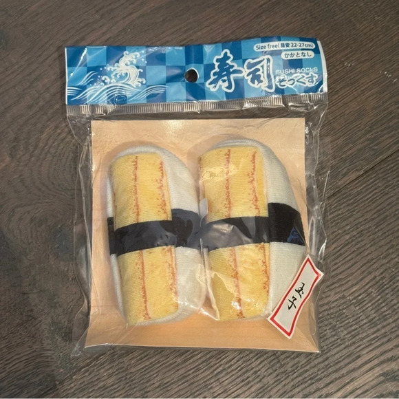 Sushi Socks Egg Tamago  Kawaii NIB from Japan - Picture 1 of 5